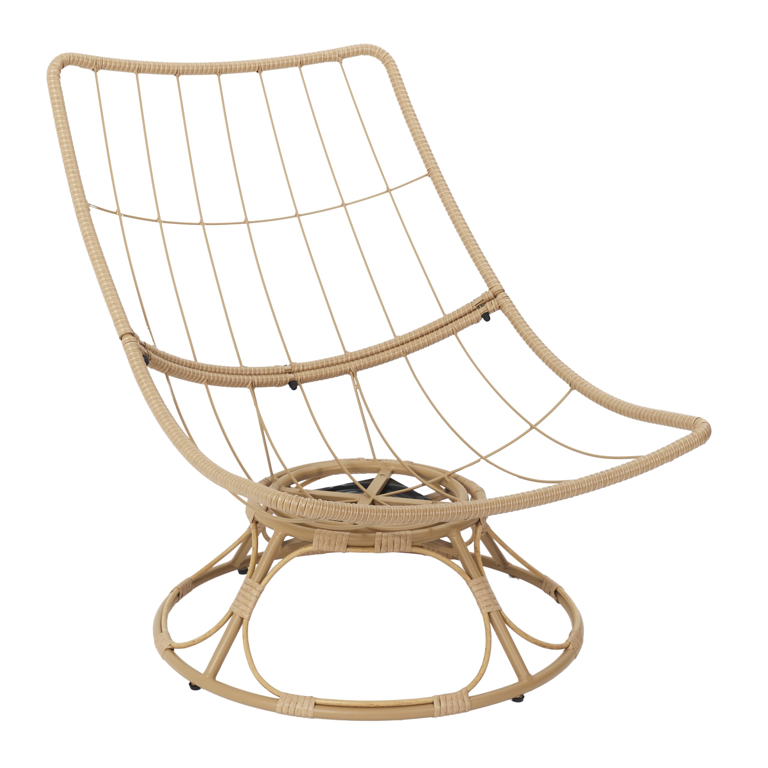 HOME DECO FACTORY - HDO0227 Sillón Petra, Mobiliario de Exterior, Asiento 74x88x96 cm, Altura 35 cm, Tratamiento UV, Textil Repelente al Agua, Epoxy, Beige