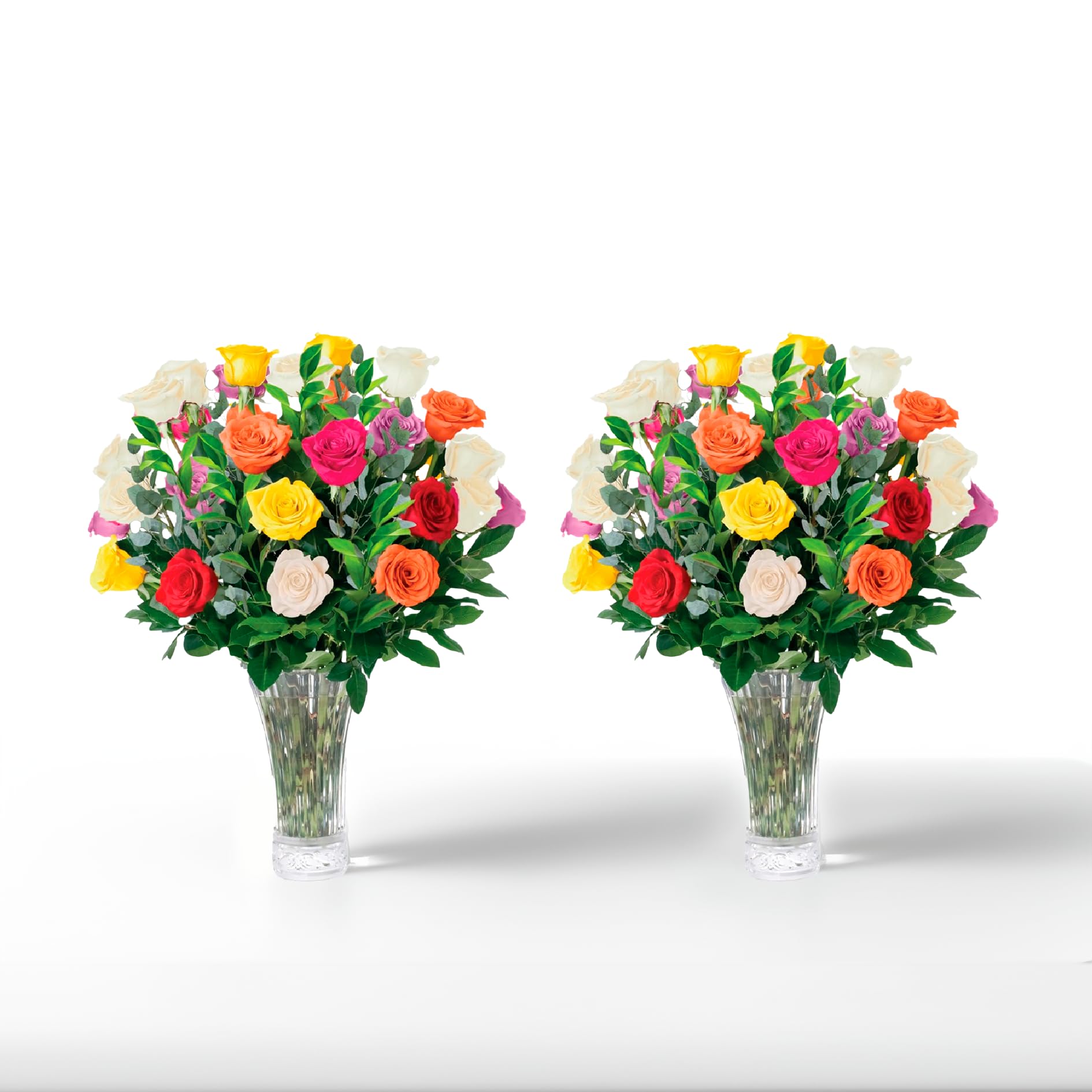 Aquarossa Farms - 48 Assorted Roses Bouquet, Fresh Flowers for Delivery, Flowers Fresh Bouquet, Gift Idea for Graduation, Birthday, Anniversary and