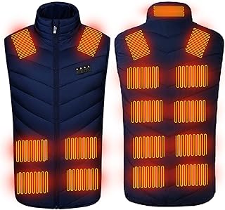 NAFING Unisex Down Vest, Heated Jacket, Hooded Jacket, Quilted Jacket, Down Jacket, Heated Jacket, Heated Vest, Quilted Vest, Slim Fit, Heated Vest, Functional Jacket, Thermal Clothing, Outwear