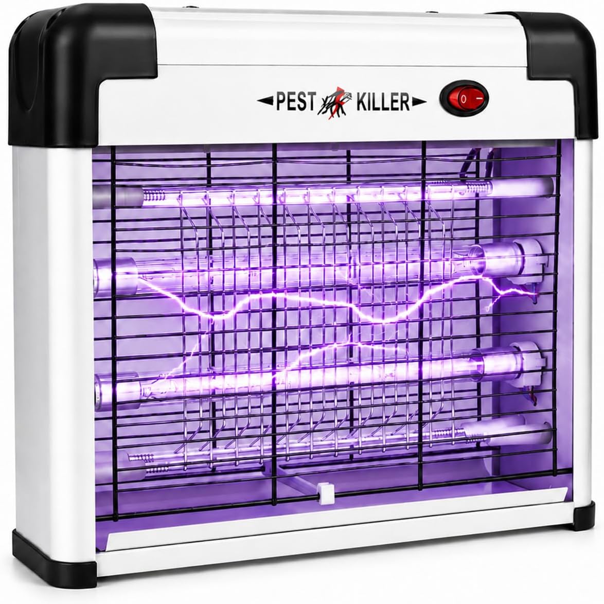 Electric Bug Zapper Indoor, Mosquito Killer with Dual UV LED Lamps | Physical Dual Band Attraction Fly Trap, High Voltage Pest Control Safe for Home, Kitchen, Office, Indoor