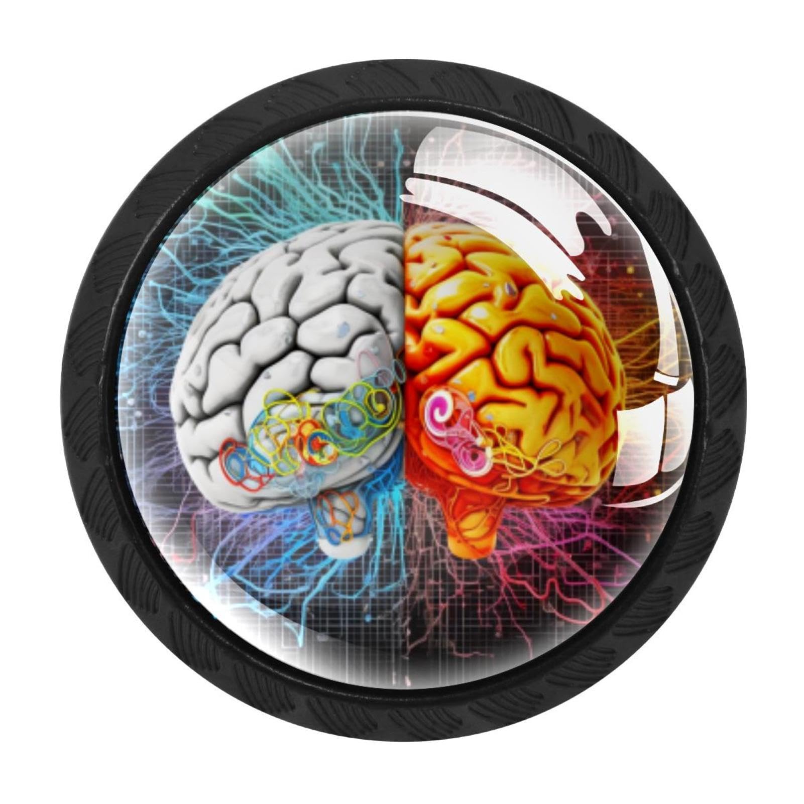 Chenzzzz Multicolored 14 4 Pcs Mathematical Engineering Brain Crystal Glass Cabinet Knob Drawer Pull Handle For Kitchen Cupboard Dresser Wardrobe Etc