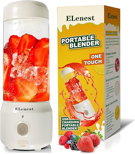 Práctica licuadora portátil de un solo toque con recargable por USB y protección de bloqueo inteligente licuadora personal de 13 onzas para batidos disponible en Yaxa Guatemala