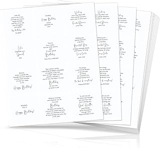 240 Pcs Happy Birthday Peelable Stickers for Card Making Embellishments ...