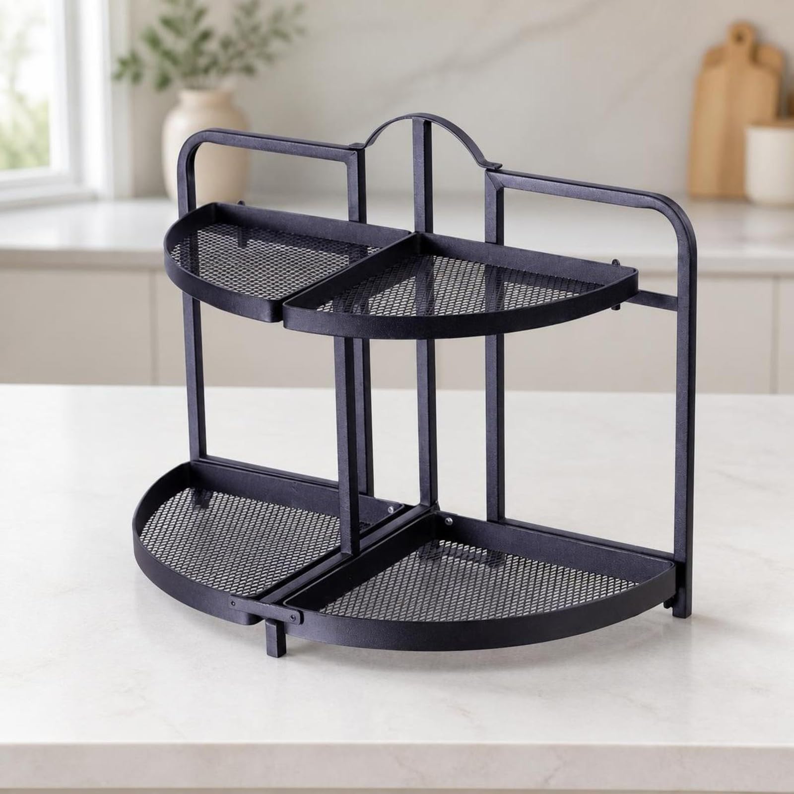 Baoblaze Étagère Pliable En Métal Multiuge | Stable, Étagère Rangement Cuisine, Organiseur, Manger,