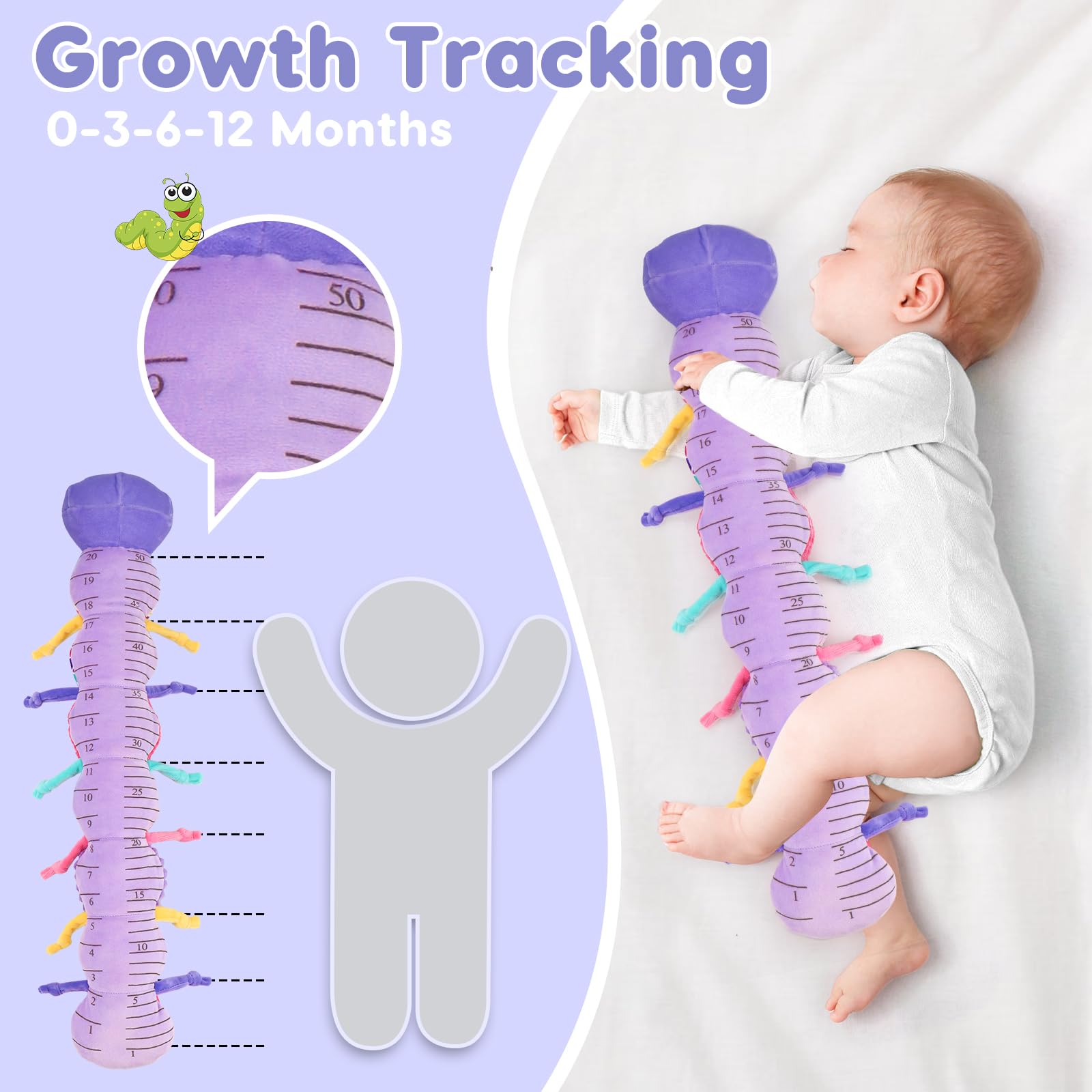 Juguetes para bebés, 0-3-6 meses, juguetes de peluche musicales, juguetes de oruga con sonajeros arrugados, juguetes educativos sensoriales para bebés de 6-9-12 meses, regalos esenciales