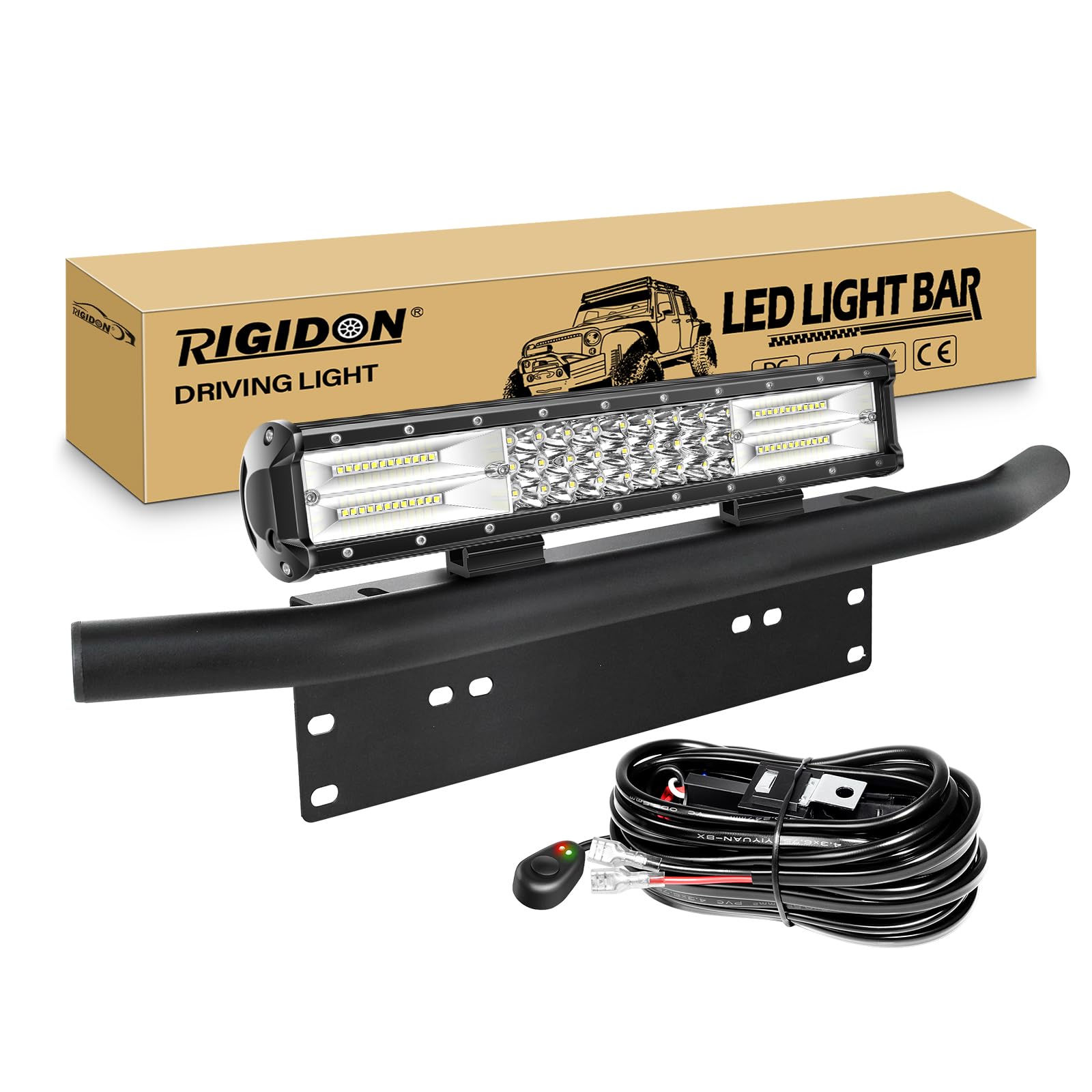 Amazon | RIGIDON 作業灯 led ライトバー 車 LED ワークライト15インチ