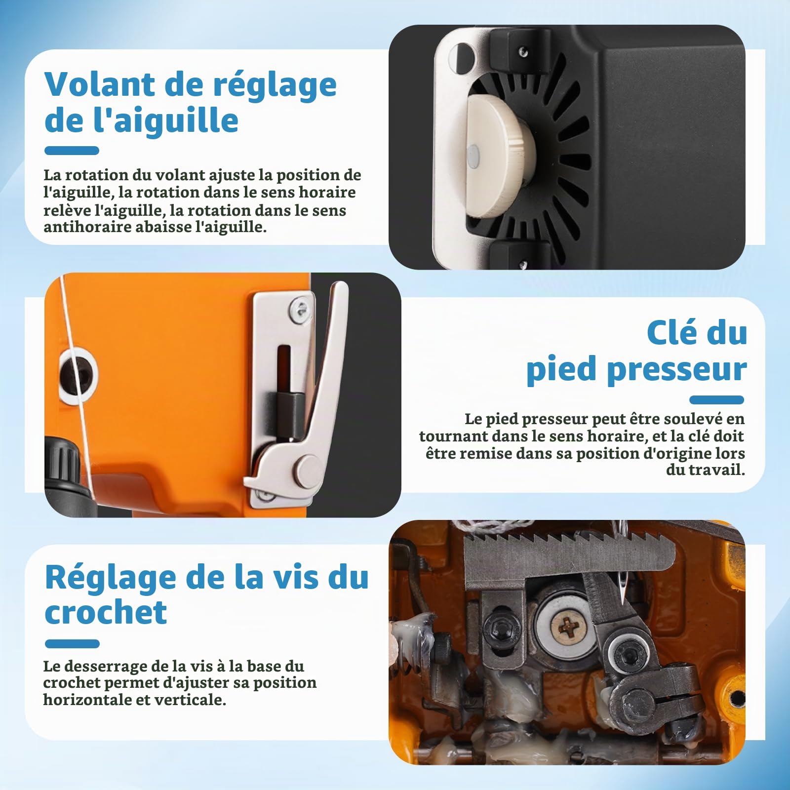 MXBAOHENG Machine à Coudre Closer Stitcher 2 batterie GK9-890D Machine à coudre avec batterie Machine a coudre portable batterie Machine de fermeture de sac pour sac/tissé/riz/papier/sacs en plastiqu