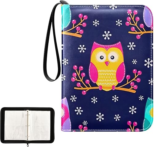 Miniatura 2 de Cute Owls Trading Card Storage Album, Card Album with 400 Slots, Ideal for Various Game Cards
