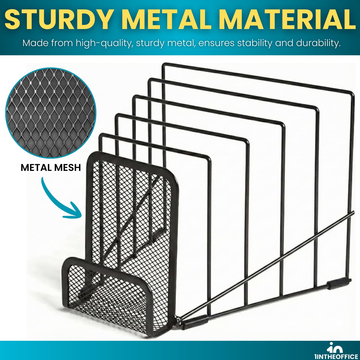 Snapklik.com : Metal Incline Desktop File Sorter, Wire File Organizer ...