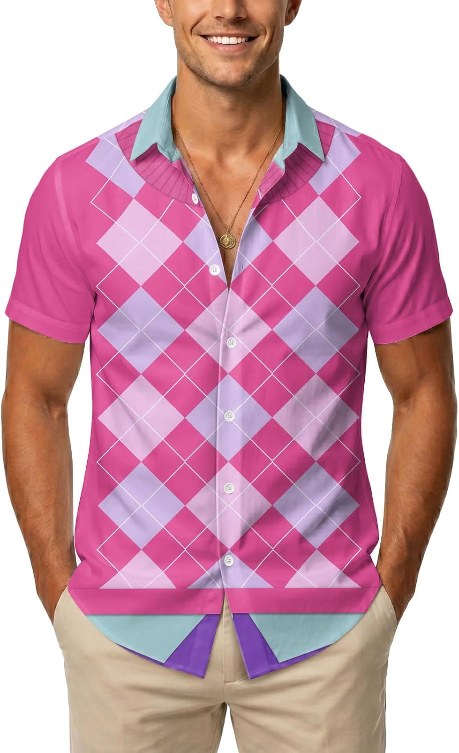 99TIMORO Cartoon Character Hawaiian Men Shirts, Comics Movie Button Down Shirt Anime Short Sleeve Top, Summer Beach Gifts