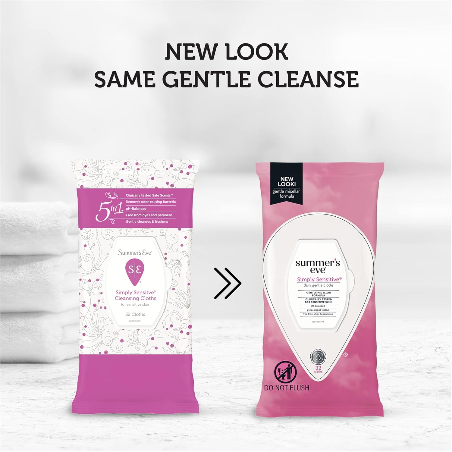 Summer’s Eve Simply Sensitive Daily Gentle Feminine Wipes, Removes Odor, pH balanced, 32 count, 4 Pack : Everything Else