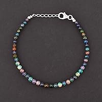 Vista 15 de Multi Gemstone Dainty Choker Bracelet