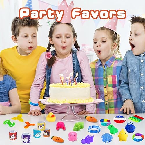 Miniatura 5 de 92 piezas de recuerdos de fiesta para niños, juguetes para ansiedad pop, juguetes de regalo de cumpleaños, bolsas de regalo, caja del tesoro,