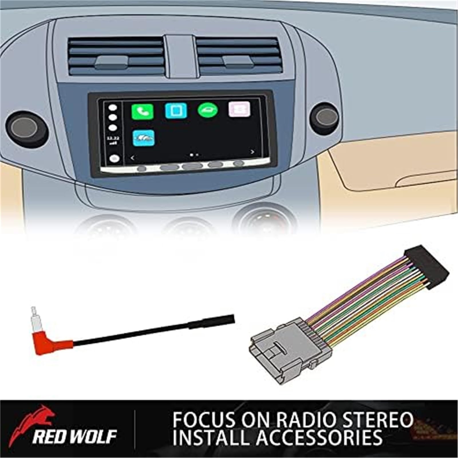 Kabel adaptera samochodowego radia, Pexorin Wiązka przewodów radia samochodowego OE do tyłu, do modeli GM z lat 2002-2007, GMC Sierra, Chevy, Silverado, Buick, Cadillac, Pontiac Zamień przewód radia f