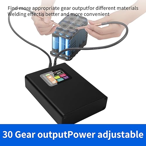Miniatura 4 de Soldador por puntos de mano ajustable de 30 niveles con pantalla LCD, mini máquina de soldadura por puntos portátil recargable con cinturón de
