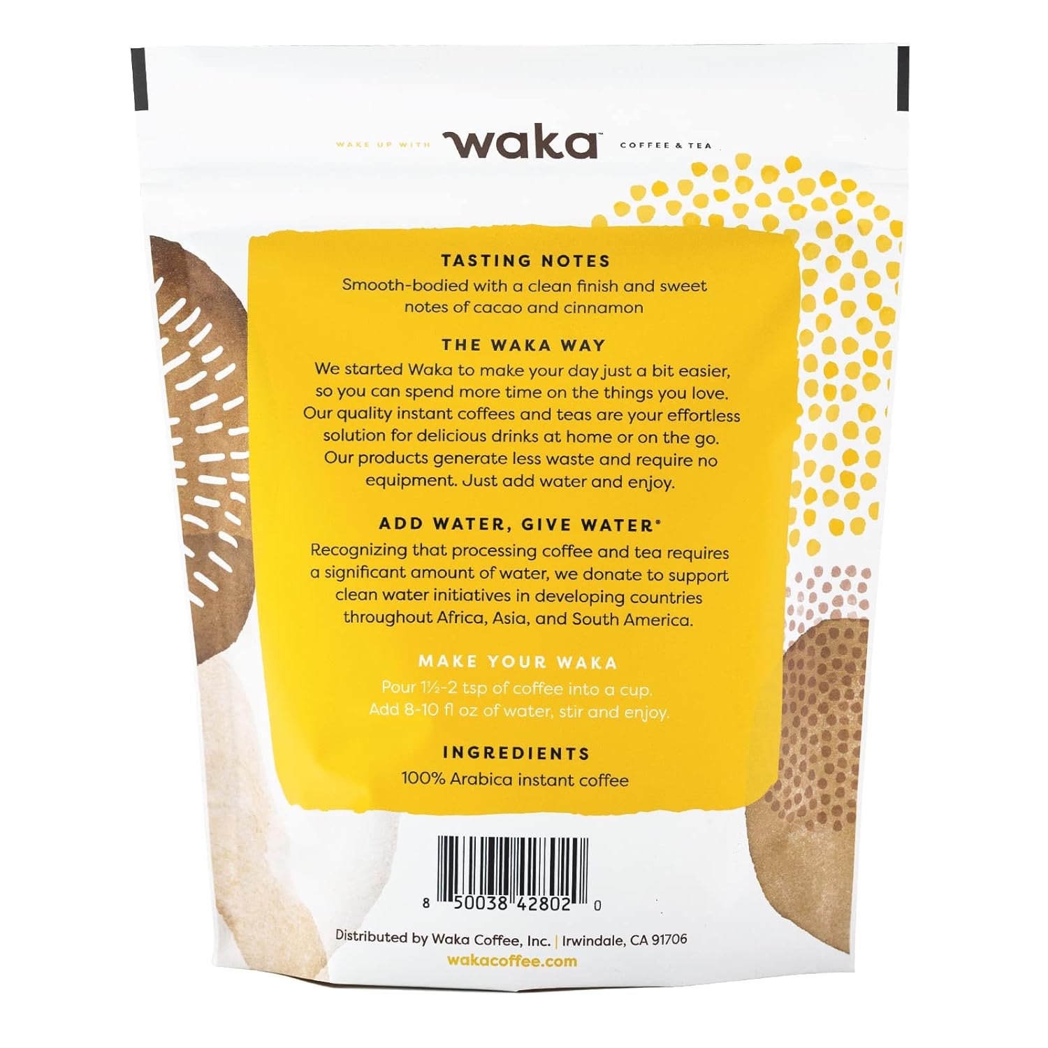 Waka Premium Instant Medium-Strong Roast Coffee (80 Servings) & No Sugar Added Green Tea Powder (200 Cups)