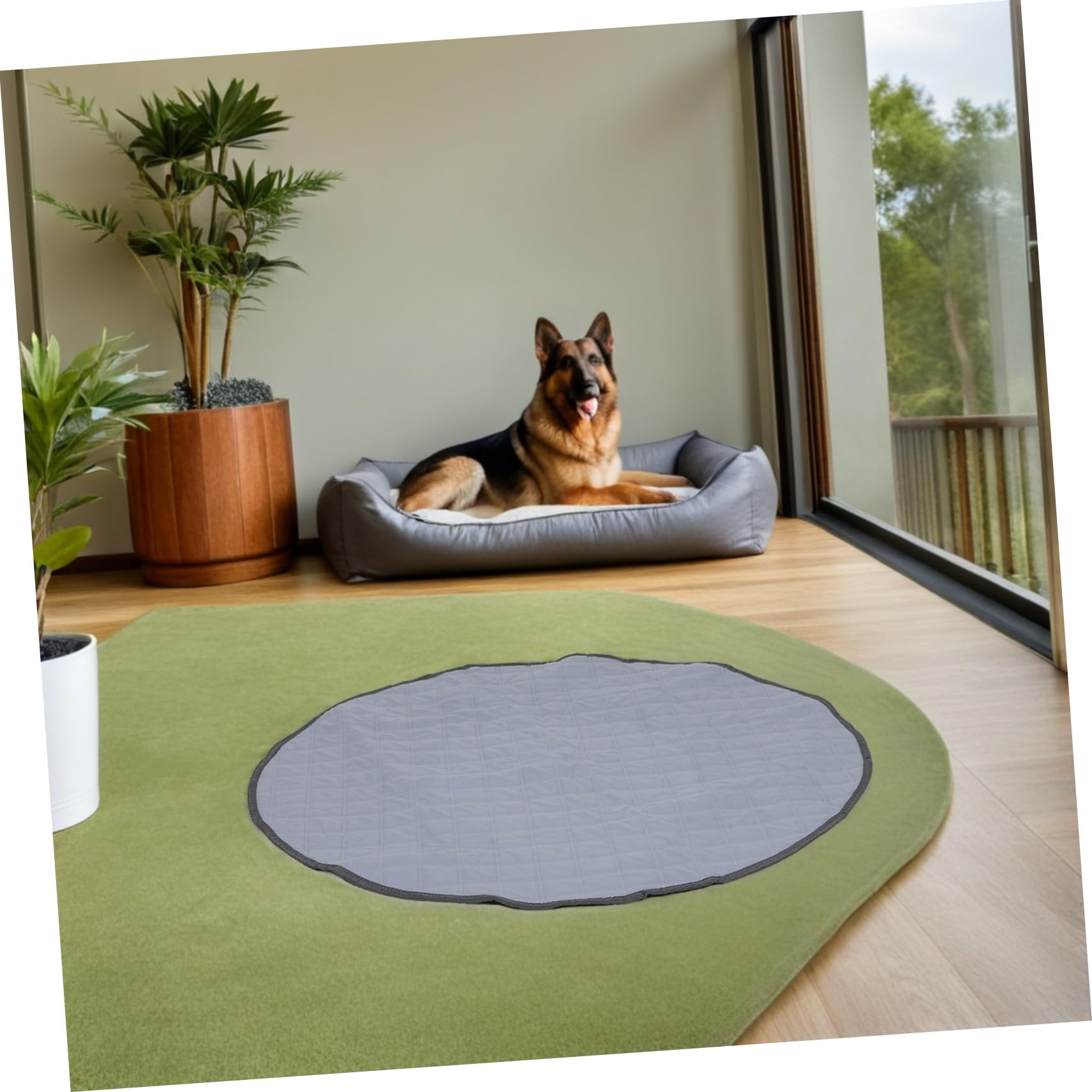 iplusmile Traverse Lavabili Per Cani e Piccoli Animali Tappetini Igienici Rotondi Riutilizzabili Assorbenti e Antiscivolo Pad Toilette Per Addestramento Cucciolotti Gatti Conigli e Porcellin