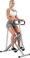 Sunny Health & Fitness Row-N-Ride Glute Leg Trainer: Foldable Squat Assist Rower with SunnyFit App for Full-Body Workouts