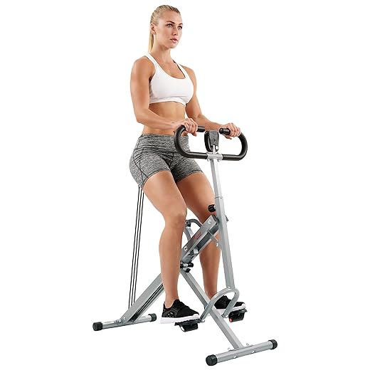 Sunny Health & Fitness Squat Assist Row-N-Ride™ Trainer for Glutes Workout with Online Training Video