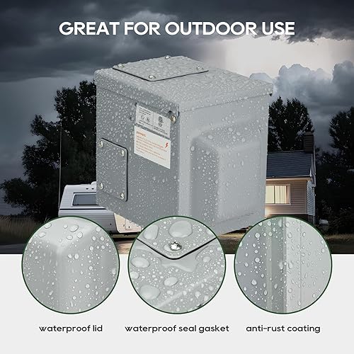Miniatura 7 de RVGUARD Caja de toma de corriente de 50 amperios 125250 voltios RVEV, cerrada con cerradura resistente a la intemperie, panel de receptáculo