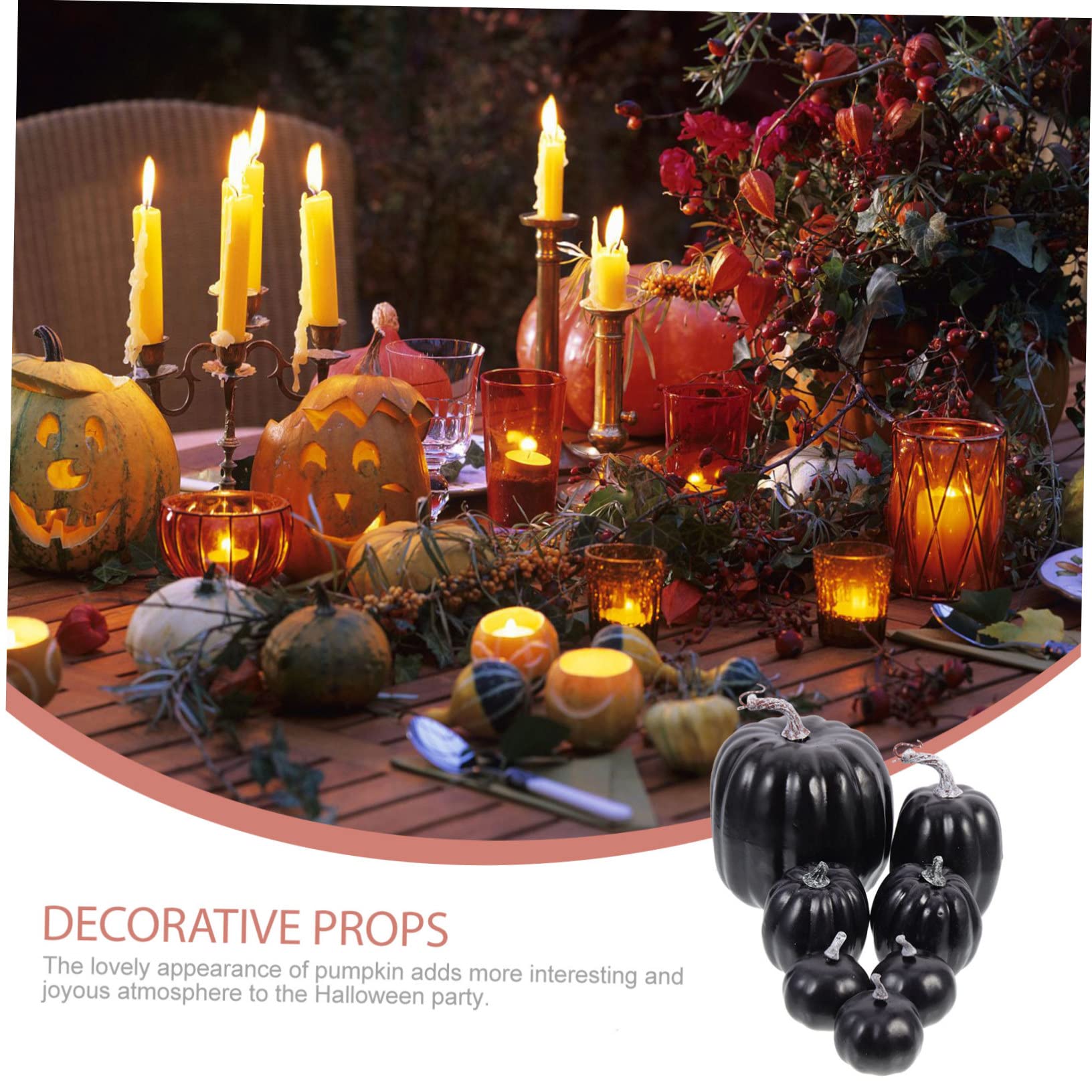 IMIKEYA 14 STK Schaumkürbis Halloween-kürbisdekorationen Kürbis Ernten Halloween-Party-Layout-Requisiten -Ornament Kürbis Für - Gefälschte Schwarze Kürbisse