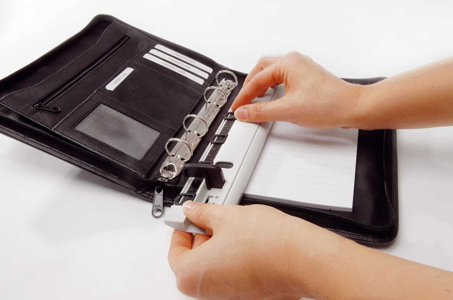 Novus B 430 30 Sheet Capacity Multiple Hole Punch with 4 Punch Dies - Black/Grey