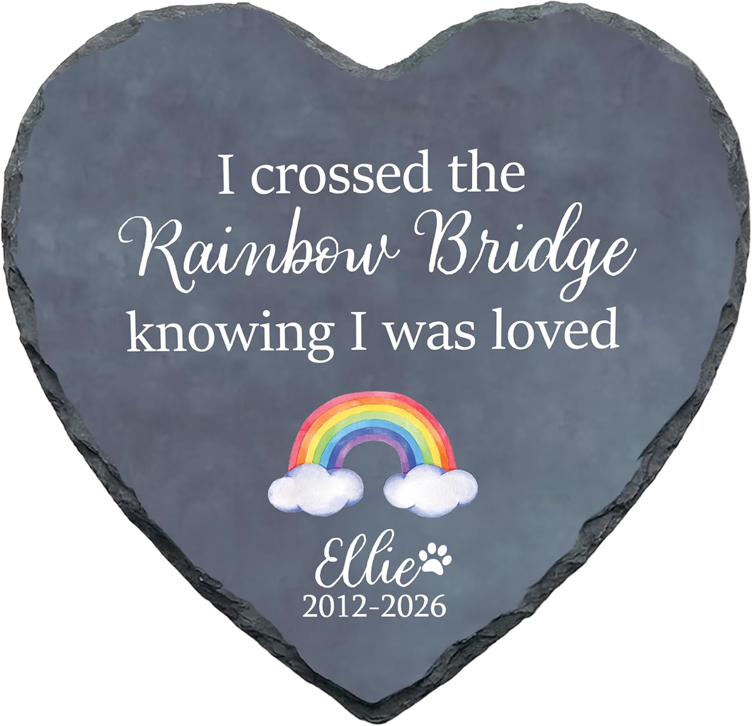 Personalized Dog Memorial Stone, No Longer by My Side Heart Plaque, Pet Loss Gift for Dogs Headstone (S-009)