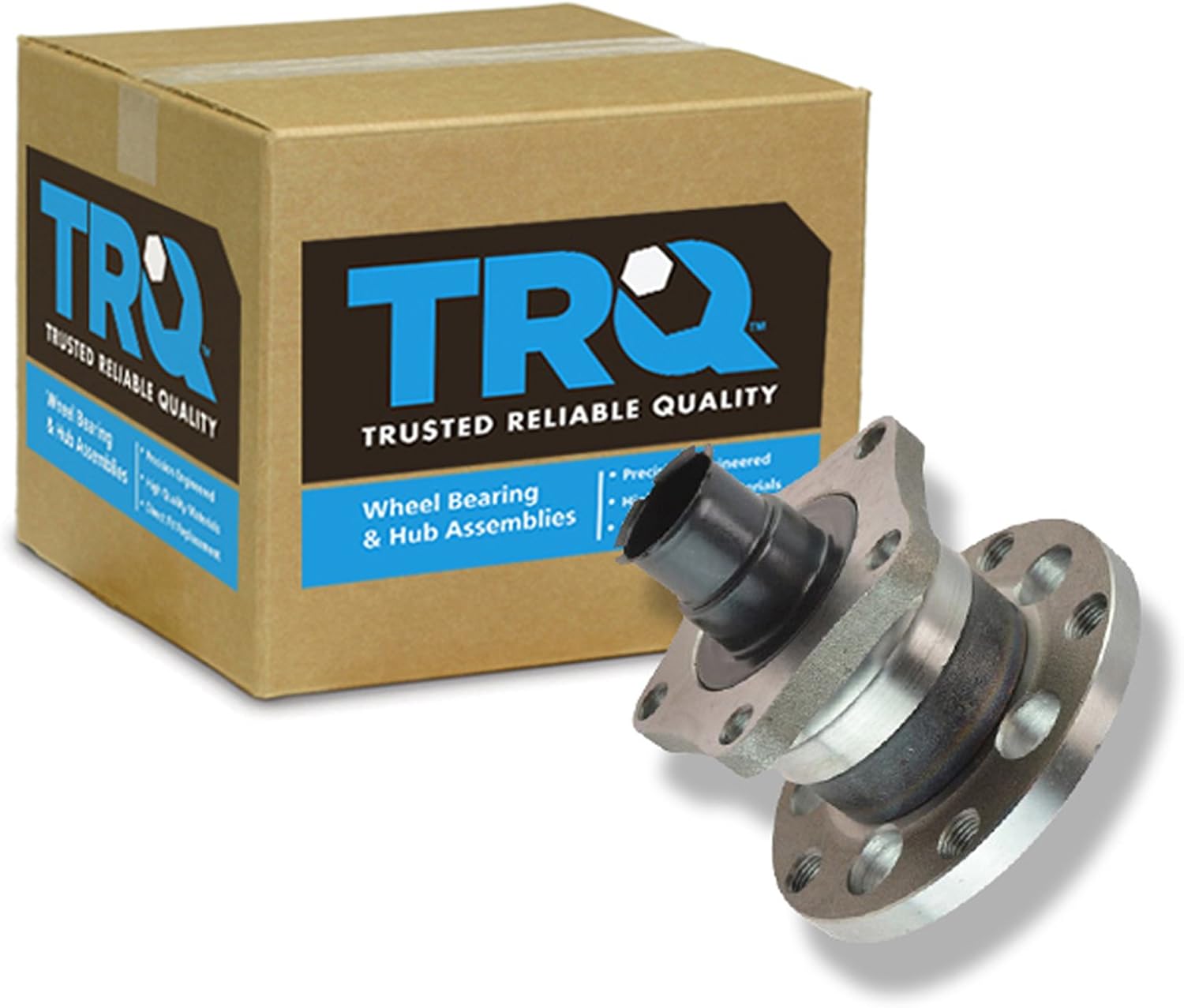 TRQ Rear Wheel Bearing & Hub Assembly with ABS Sensor Compatible with 1998-2004 Audi A6 A6 Quattro 1998-2005 Volkswagen Passat