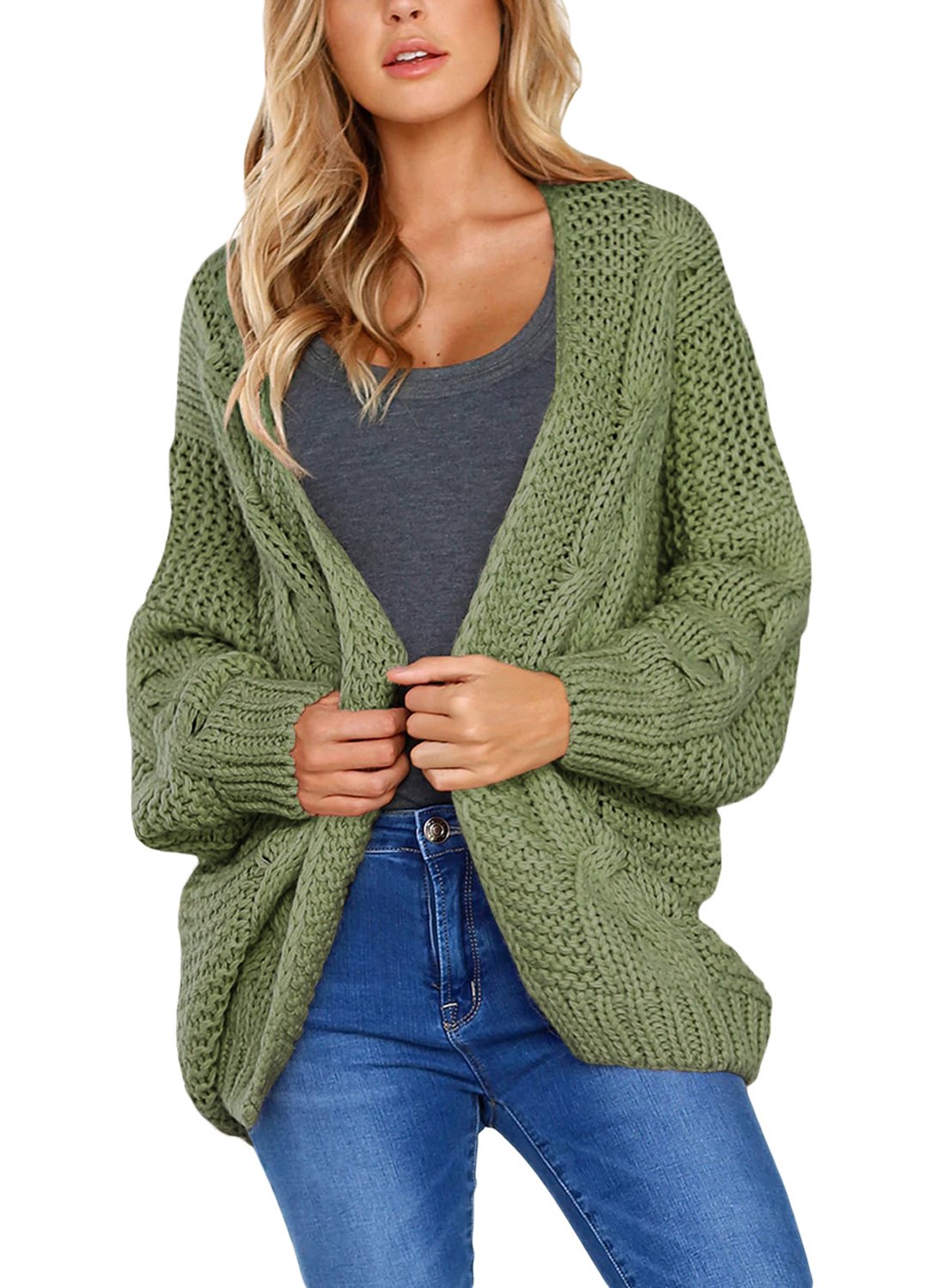 Womens Open Front Chunky Knitted Cardigans Boyfriend Cardigan Sweaters  Women Cardigans Women Sweaters Open Cardigan Sweater Womens Knit Cardigan Knit Sweater Casual Coverup Coat Tops Outwear Tops  Women Split Knit Slim Cardigan Maxi Long Sleeve Loose Asymmetric Open Front Cardigan Women Sweaters with Pocket
