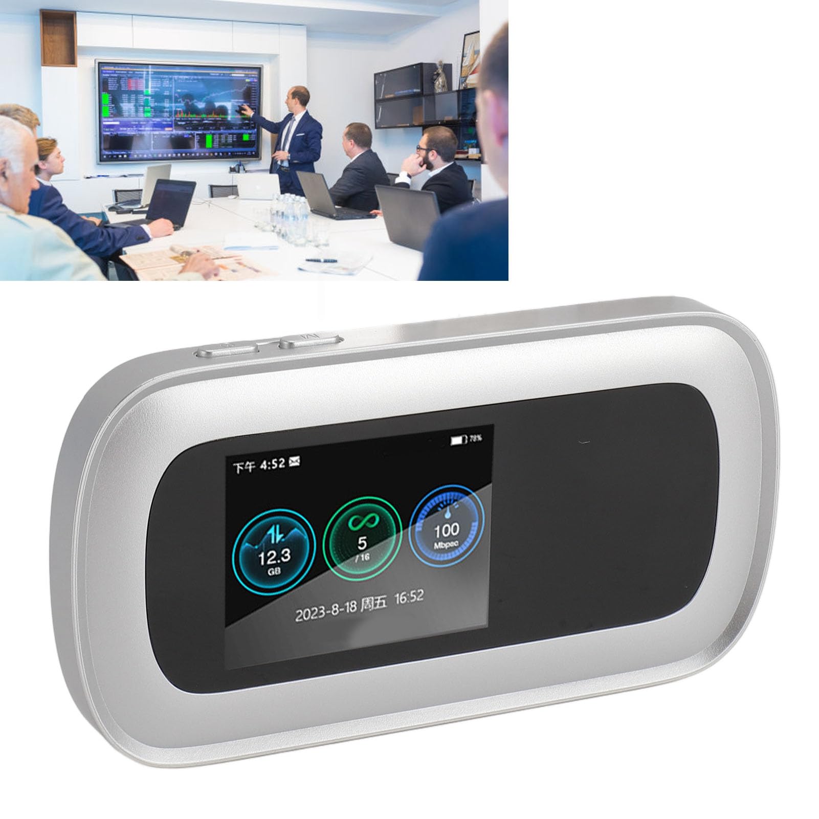 Router Mobile 5G, Hotspot Mobile WiFi, Modem WiFi6 5G 4G LTE, con Slot SIM, Schermo a Colori da 2,5 Pollici, 16 Dispositivi Connessi, per Viaggi D'affari All'aperto