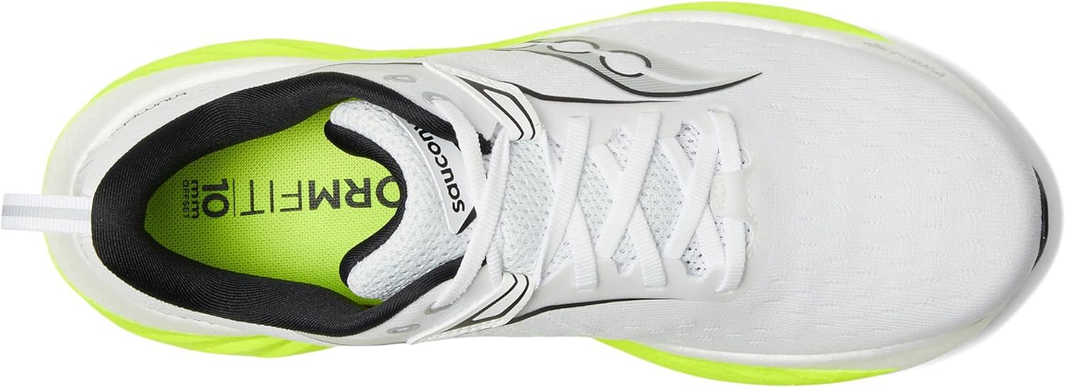 Saucony Men's Triumph 22 Sneaker, White/Citron, 7 - Image 4