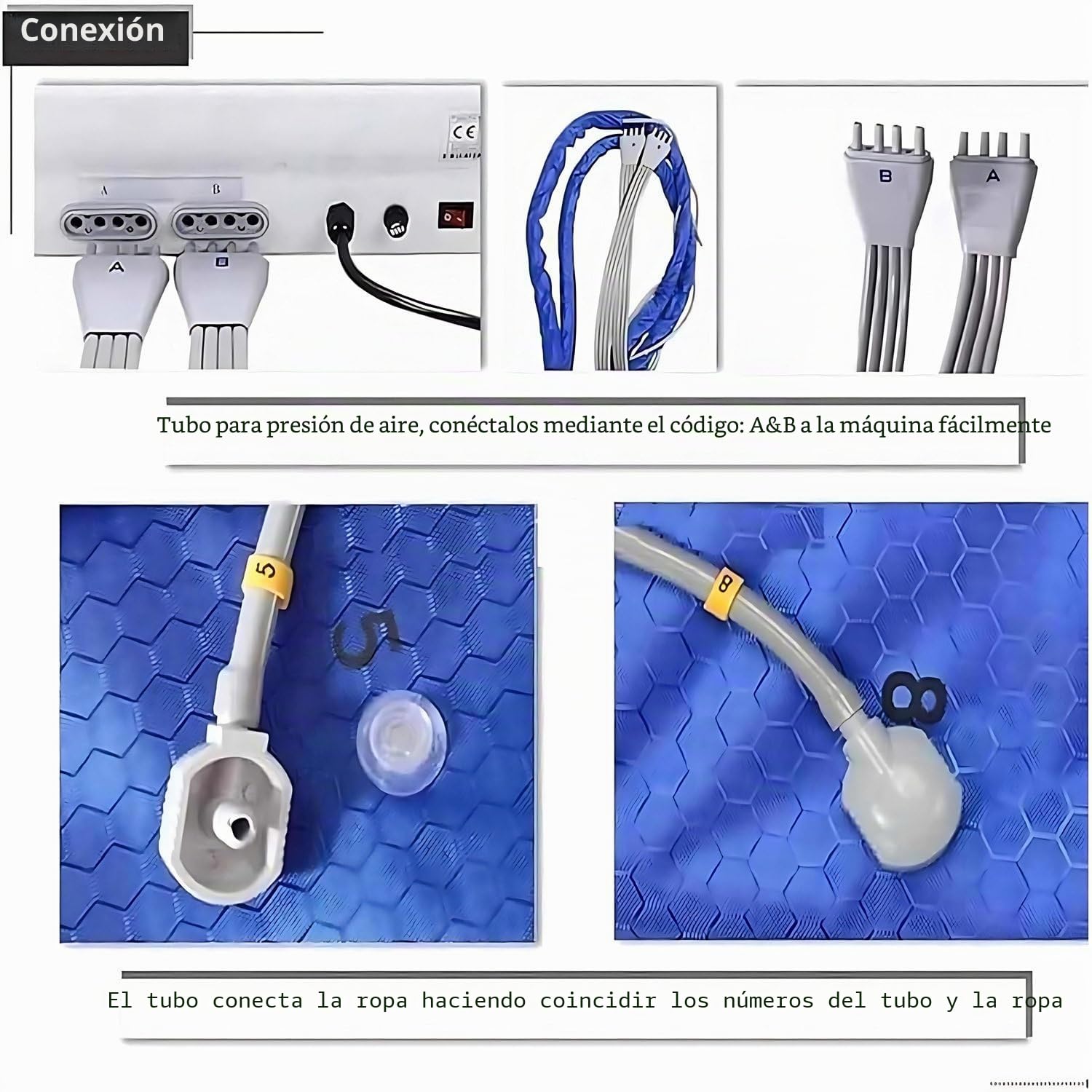 Máquina Drenaje Linfático, Masajeador Eléctrico Brazos Y Cuello, Traje De Adelgazamiento con Presión Aire 16 Bolsas Aire, Presoterapia, Masaje De Presión De Aire, Traje Drenaje Linfático