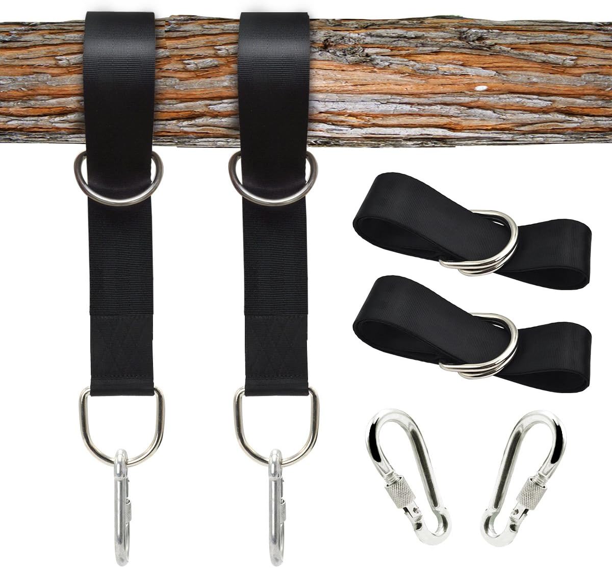 Amazon.co.jp ハンモックストラップHangingキットHoldツリースイングストラップ2つ10 ft 1500lbs調節可能な2