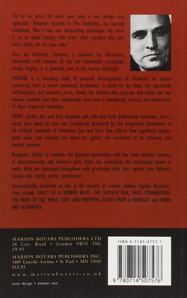 Persona and Shame: The Screenplays of Ingmar Bergman