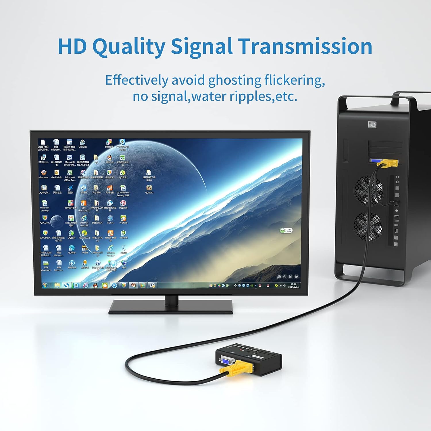 MT-VIKI 2-in-1 USB VGA KVM Cable for USB KVM Switch VGA (16ft 2pakcs)