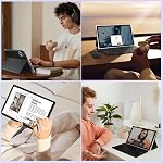 Tablette Android 15, 30 Go RAM 128 Go ROM 2 To TF, tablettes électroniques 2026 10 po 8000 mAh avec clavier et souris, 2,0 GHz, Wi-Fi 5G, BT 5.0, certifié GMS, affichage Incell, Gemini IA - Noir