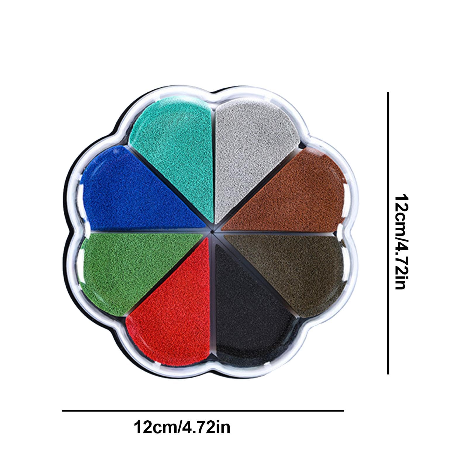 Tampons Encreurs Lavables 8 Couleurs – Set Créatif En Forme De Pétale Pour Enfants – Activités Manuelles, Cartes, Affiches Et Projets Artistiques