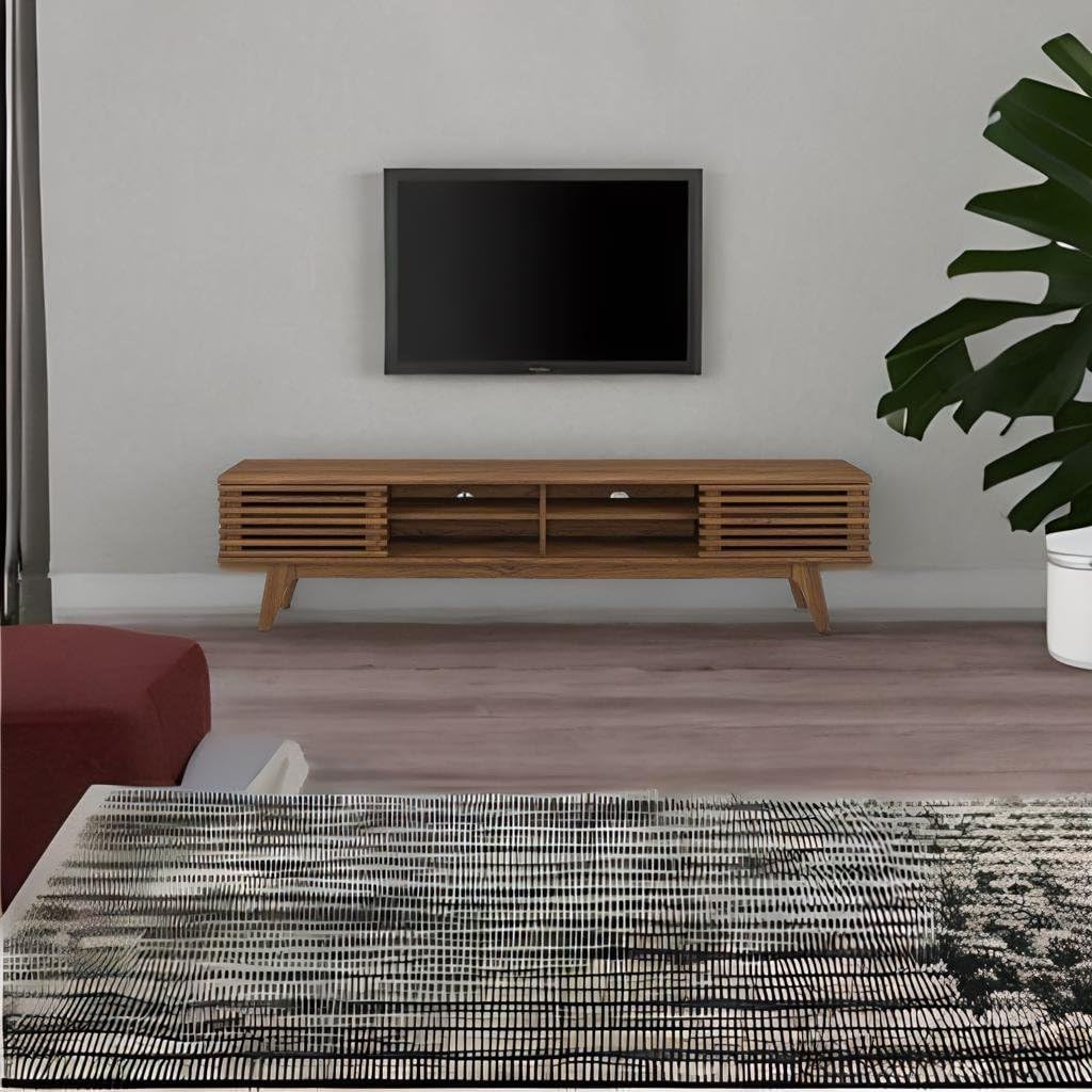 Ergode Envision 70 Media Console TV Stand - Modern Design, Sliding Doors, Cable Management