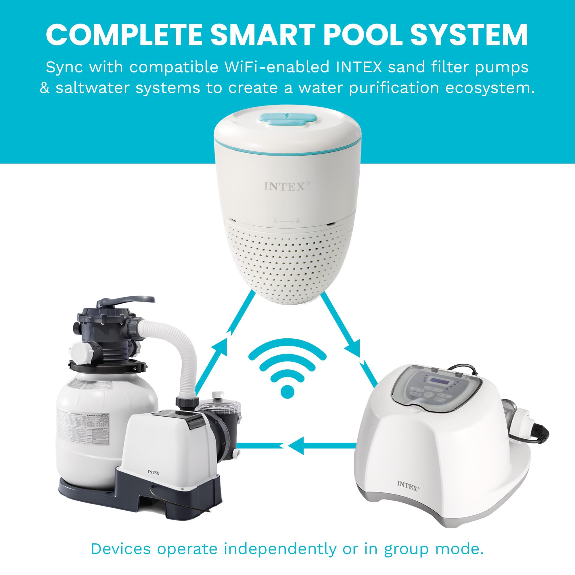 INTEX 28607E Testeur d'eau pour piscine et spa Système de surveillance