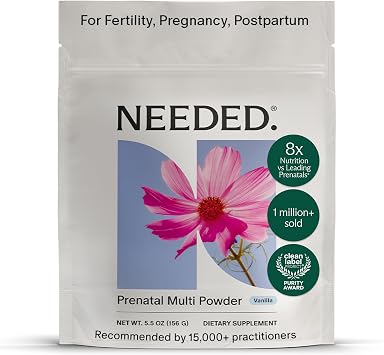 Needed. Prenatal Multivitamin Powder with Choline - for Prenatal, Pregnancy, Breastfeeding, Postpartum | Expertly-Formulated & Third-Party Tested | Vanilla Flavor, 30-Day Supply