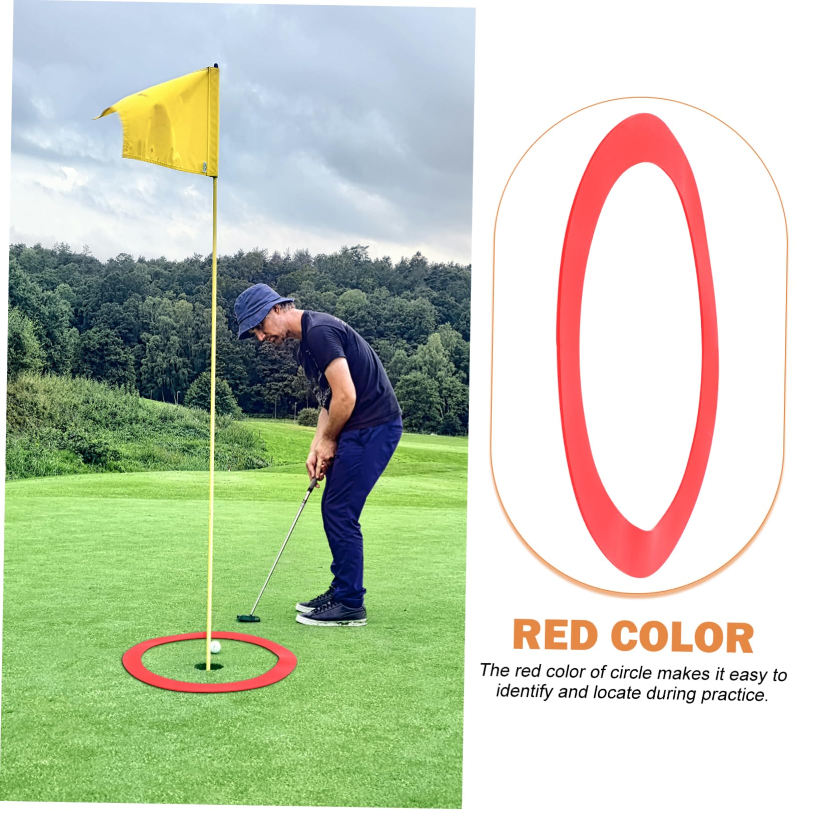BESPORTBLE Golfing Target Accessories Golf Putting Circle and Waterproof for Accurate Practice Sessions