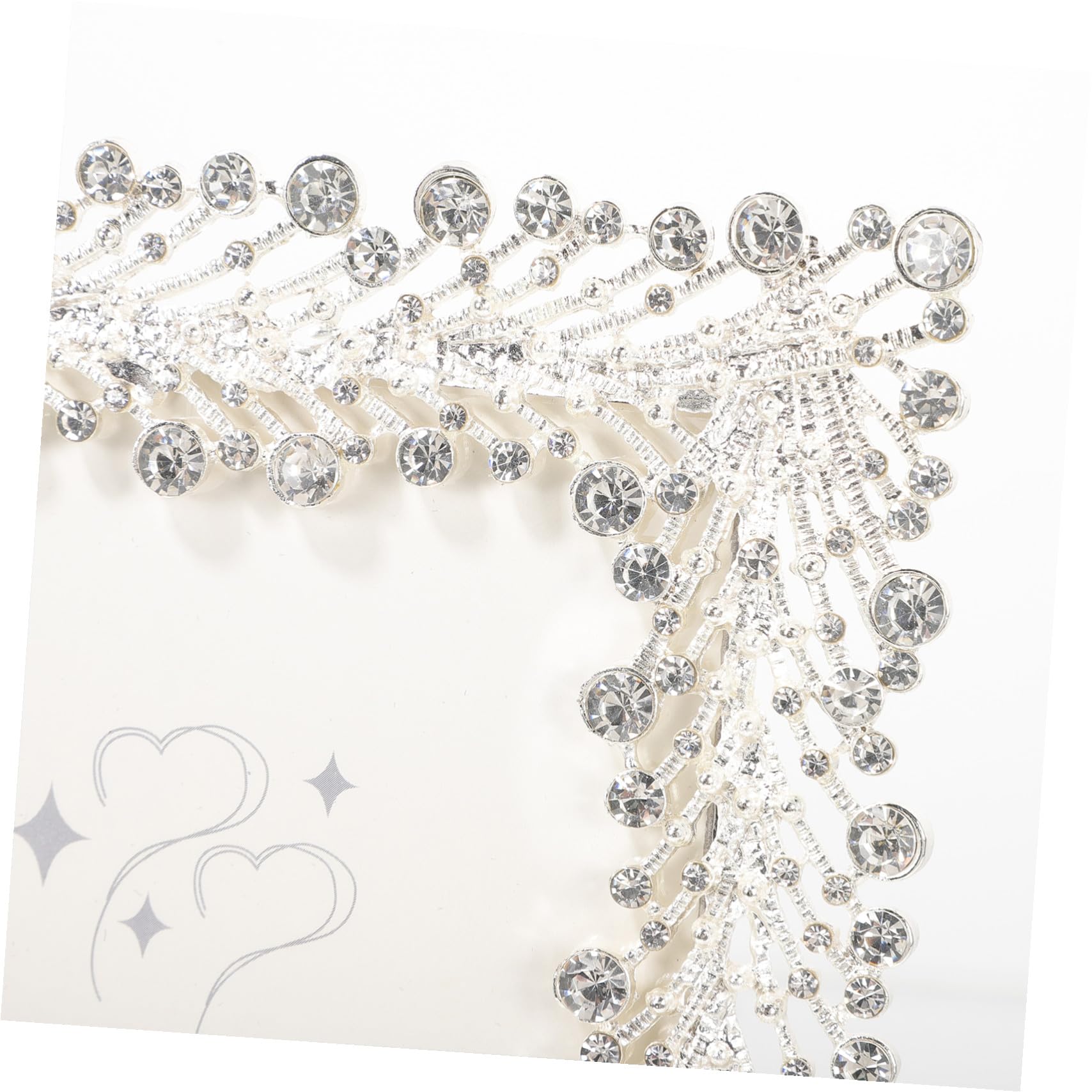 Abaodam Dekorativer Fotorahmen aus Zinklegierung und Glas mit Strass | Tischdeko für Büro und Schlafzimmer, Einzigartiges Design, Chic und Elegant