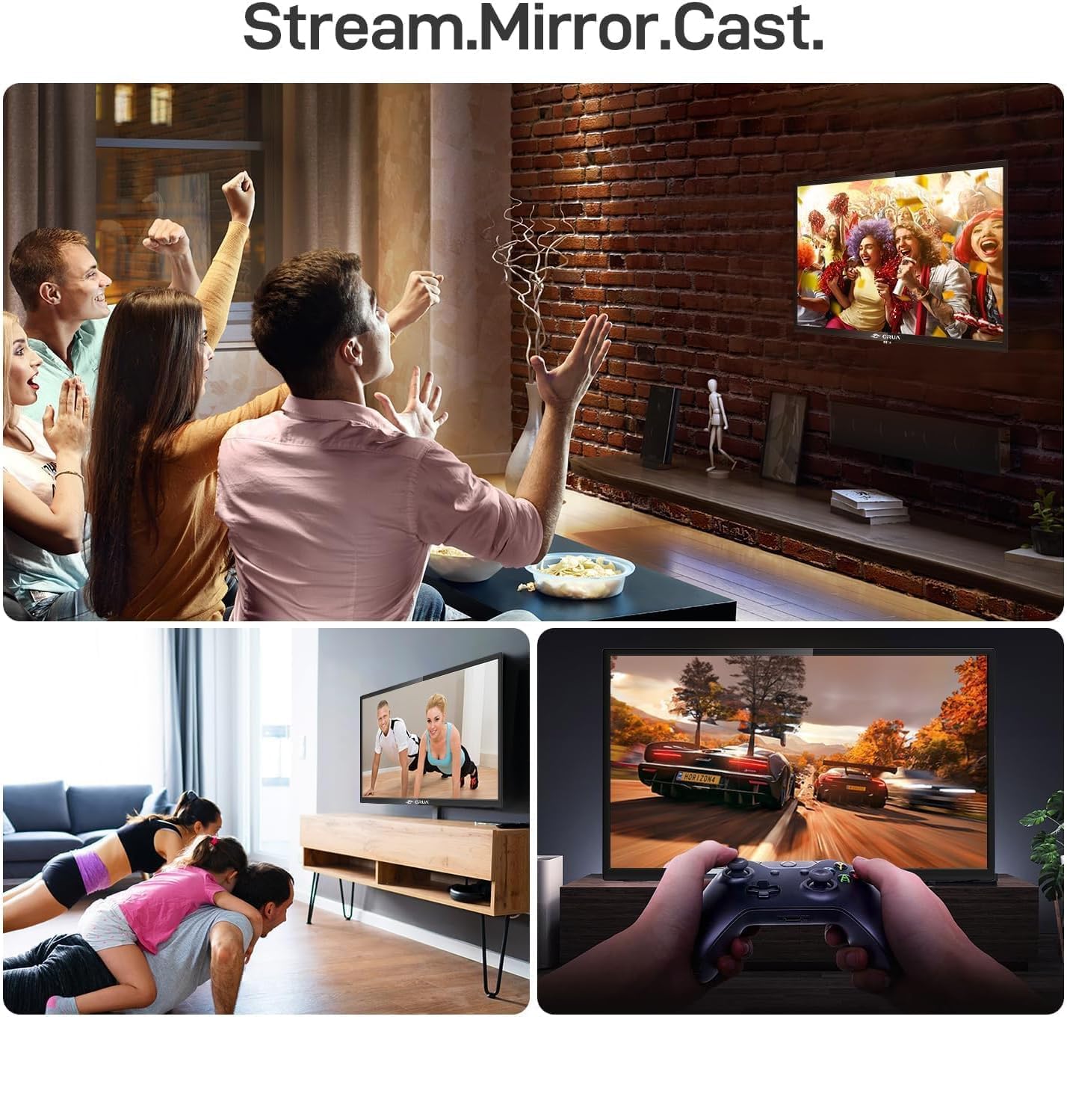 CRUA VIDAA Smart TV,24 Zoll (60 cm) TV,1366x768 HD TV,LED TV mit HDMI/USB/AV IN/Kompakt und Smart für Ihr Zuhause,Schwarz [Energieklasse E]