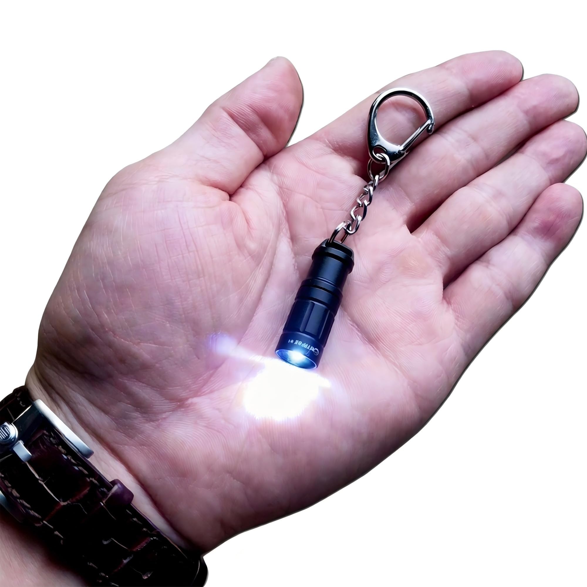 Super Tiny Mini Small Keychain Flashlight, Smallest Bright Long Lifetime Waterproof Key Ring Light Torch for EDC Emergency Dog Walking Sleeping Reading Gift for Student Kids or Parents(e1 aluminium)-image-30