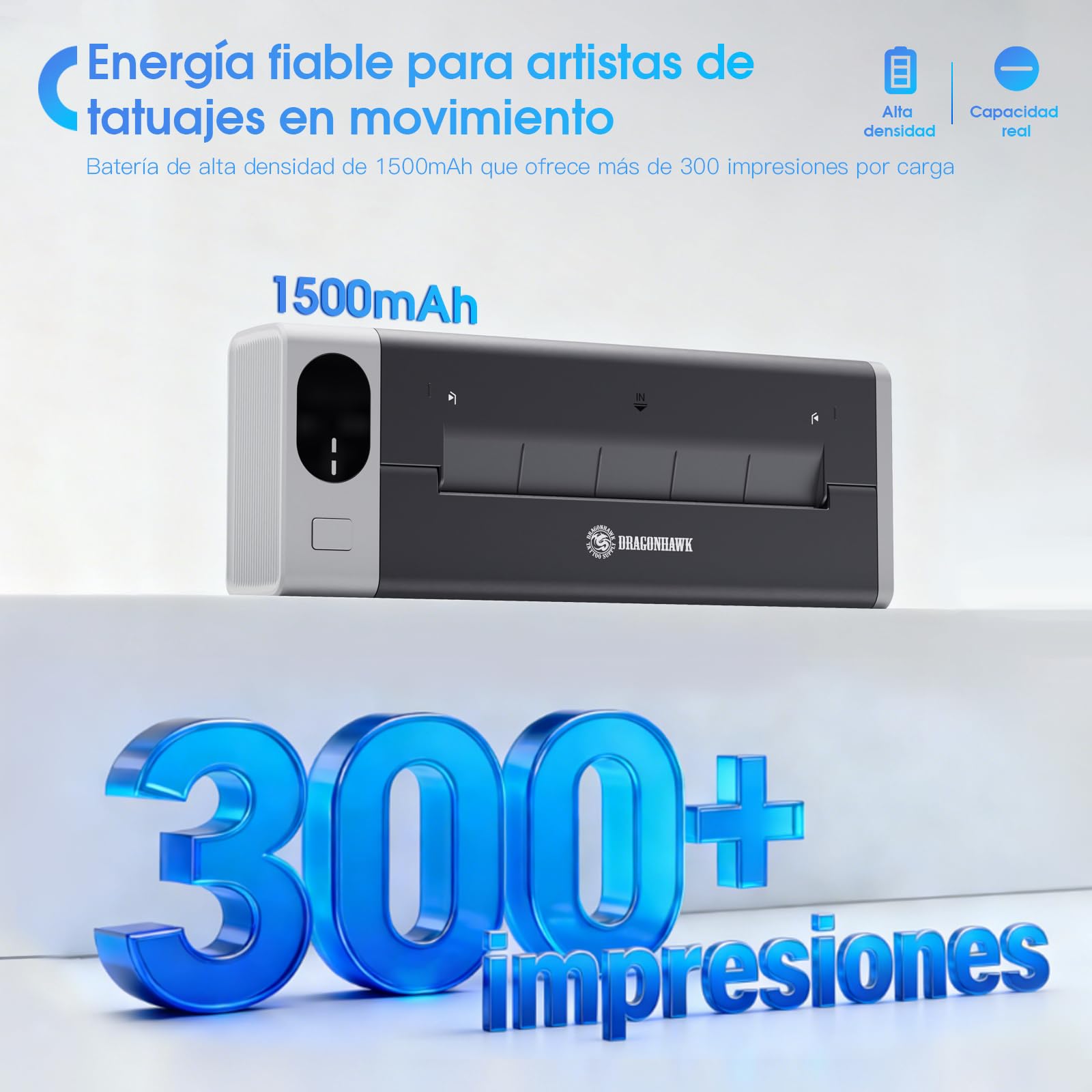 Dragonhawk A1 Pro Kit Máquina de Tatuaje Inalámbrica Rotativa 4.0mm Carrera Impresora de Stencil 20 Agujas para Principiantes