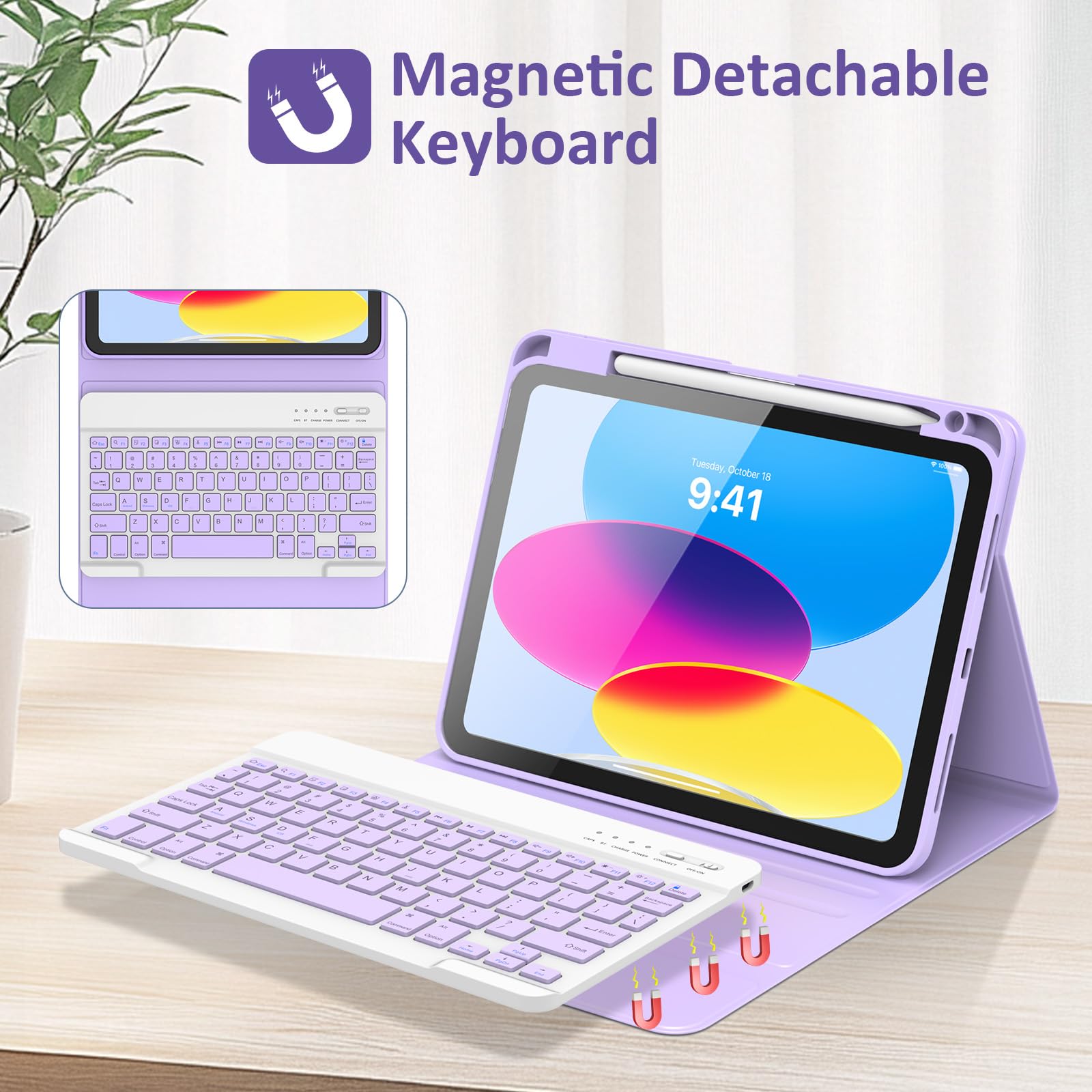 Amazon.co.jp: KBCASE iPad 第11世代/第10世代用ケース キーボード付き