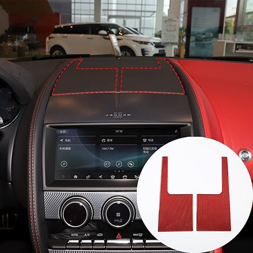 Miniatura 2 de HAPPYHORSE Panel de consola central de automóvil compatible con Jaguar F-Type 2013-2023 de fibra de carbono real para panel de control central de