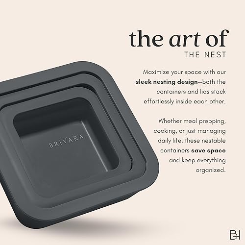 Miniatura 6 de Recipiente de almacenamiento de alimentos de vidrio recubierto de cerámica  Sin PTFE, PFOA, PFAS y BPA  Recipiente reutilizable no tóxico para