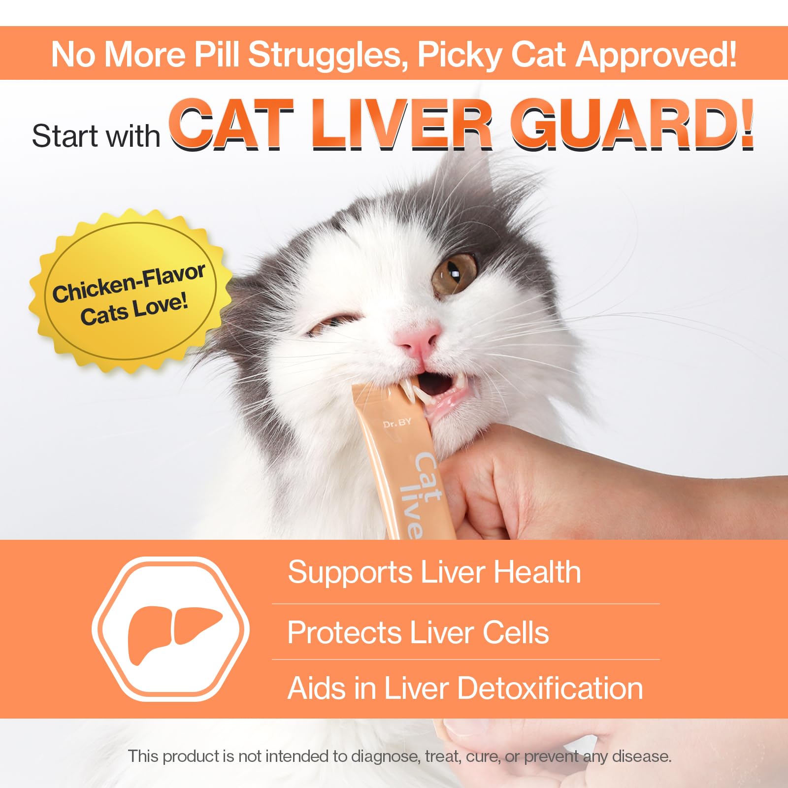 Doctor By Cat Liver Guard Squeezable Liver Supplement for Cats Feline Hepatic Support with Milk Thistle, Artemisia annua(SPB-201), Taurine lickable Formula Individually Packaged — Amazon image 3
