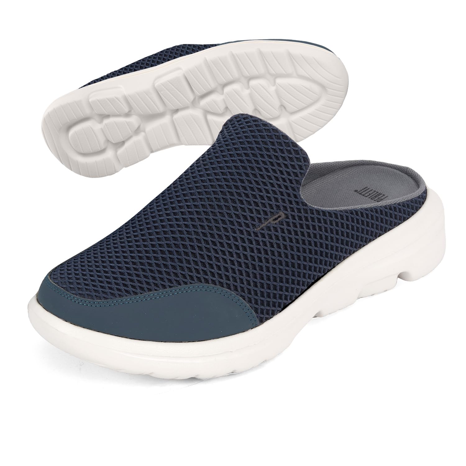 PERLETTI Ciabatte Sneakers Uomo Slip On Ultra Leggere Blu - Sandali Comfort Interno Esterno Comodi con Suola Rialzata Antiscivolo - Pantofole Traspiranti con Rete Quattro Stagioni